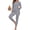 Gray Blue, variant on MINTREUS Thermal Underwear for Women Long Johns with Fleece Lined, Base Layer Women Cold Weather Top Bottom