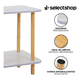 thumbnail image 5 of Mesa Centro Minimalista Madera Lateral Doble Repisa 40cm Blanco, 5 of 7