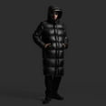 thumbnail image 2 of CMCLABS NoirGold Men's Winter Puffer Jacket - Goose Down, Thick Down Jacket, Sizes S-XXL. (S, LONG, BLACK), 2 of 7