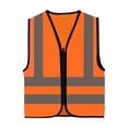 thumbnail image 4 of ATORRE Boys Girls Reflective Vest 2026 Stylish Lightweight Kids Zipper Safety High Visibility Vest for Outdoor Cycling Skiing Walking Orange 12-13 Years, 4 of 9