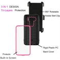 thumbnail image 6 of GoldCherry for LG K51 Case,LG Q51 Case, Heavy Duty Shock-Absorption/High Impact Resistant Armor Holster Defender Case with Kickstand Swivel Belt Clip Holster for LG K51/LG Q51 (Pink), 6 of 6