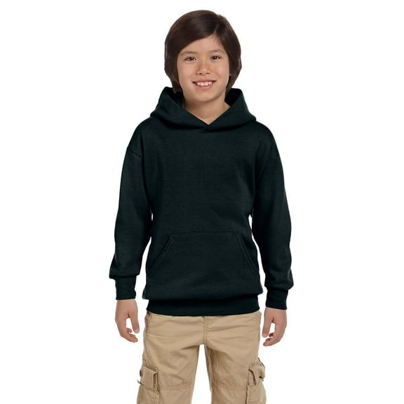 Hanes Youth Ecosmart Pullover Hood , P473 , Black , Small