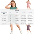 thumbnail image 3 of HBGVBA Toddler Girl's Dresses,Casual Summer Dresses,12 Months-9 Years Print Tank Crew Neck Midi Length Loose Casual Dress, 3 of 5