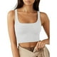 thumbnail image 1 of Camiseta Sin Mangas Corta Cuello Cuadrado Color Puro Cómodo Moda Transpirable Casual para Fiesta Compras Blanco L, 1 of 5