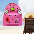 thumbnail image 2 of Qyaukm Kawaii Backpack Lovely Pastel Rucksack for Teens Aesthetic Student Bookbags with Kawaii Pin and Cute Accessories (Rose Pink), 1*Cute Stamp Backpack, 2 of 5