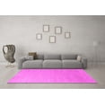 thumbnail image 3 of Ahgly Company Indoor Round Solid Pink Modern Area Rugs, 5' Round, 3 of 4