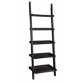 thumbnail image 1 of Sleek Wooden Ladder Bookcase with 5 Shelves, Brown, 1 of 1