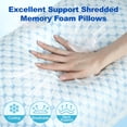 thumbnail image 2 of Luxury Cooling Shredded Memory Foam Pillows Set of 2 Standard Size for Sleeping, Adjustable Memory Foam Bed Pillows 2 Pack with Removable Washable Cover for Side Back Stomach Sleeper, 2 of 9