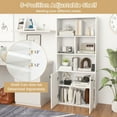 thumbnail image 5 of Gymax 5-Tier Bookcase Freestanding Storage Cabinet w/ Adjustable Shelf & 2-Door Cabinet, 5 of 10
