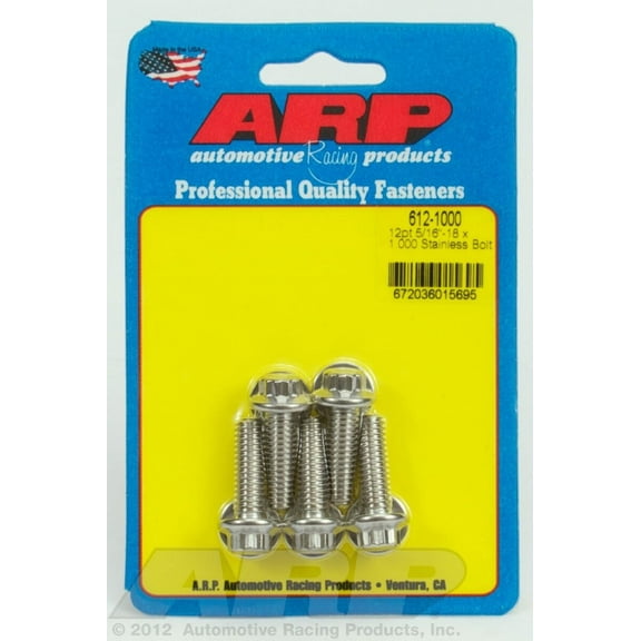 ARP 612-1000 Polished 5/16-18 x 1.000 12pt SS bolts