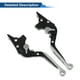 thumbnail image 5 of Palancas de freno y embrague cortas largas para Yamaha TMAX560 2019-2020, palanca de freno ajustable de motocicleta, aleación de aluminio, mango negro con extremo plateado, 5 of 6
