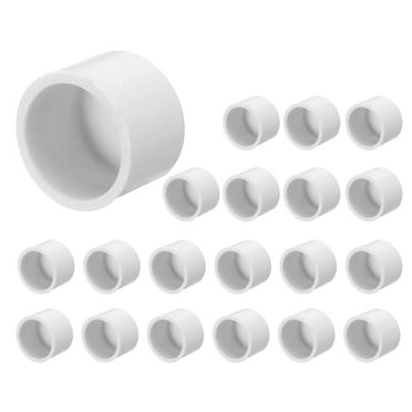 Uxcell 20 Pcs PVC Pipe End Cap Fitting 1/2 Inch Plug Adapter Socket Fittings for Furniture Grade DIY PVC Connection