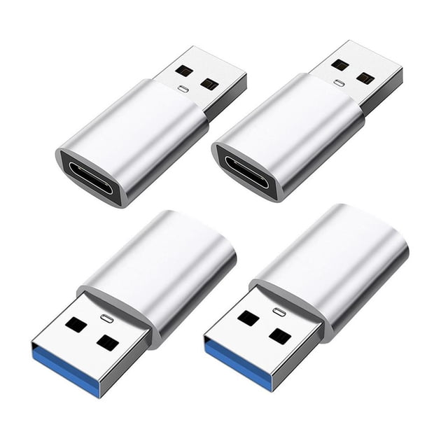 Adaptadores hembra USB 3.0 a tipo C Hugo Plata 4 Uds