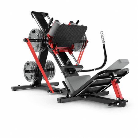 Danrelax Hack Squat Leg Press Machine for Home Gym, 2-in-1 Adjustable Lower Body Workout Machine with Linear Bearing, Weight Storage, Heavy Duty Leg Exercise Equipment