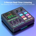 thumbnail image 3 of PUPGSIS Gaming Audio Mixer, Audio Interface with Pro-preamp, 48V Phantom Power, Bluetooth 5.3, RGB Lighting, PC Sound Board for Streaming, Podcasting, Recording, Content Creation, 3 of 5