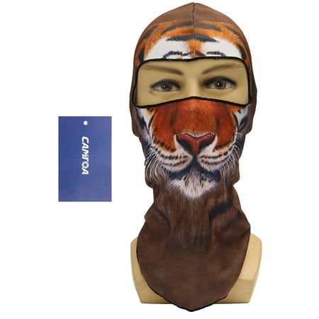 Motorcycle Riding Helmet 3D Animal Balaclava Face Mask Breathable Speed Dry Outdoor Sports Riding Ski Head Neck Warmer Cover Motorcycle Cycling UV Protection Helmet ()