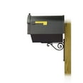 thumbnail image 2 of Special Lite Products TC-BWN-FS-2015-BLK Berkshire Curbside Mailbox with  s Paper Tube & Baldwin Front Single Mailbox Mounting Bracket - Black, 2 of 4