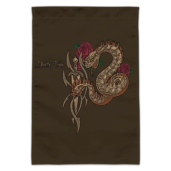 Death Trap Snake Sword Biker Motorcyle Chopper Garden Yard Flag