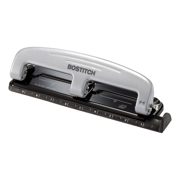 Perforadora de tres orificios Bostitch Office InPress 12 con un esfuerzo reducido