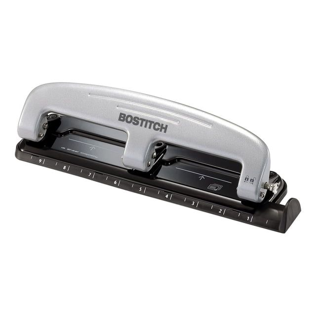 Perforadora de tres orificios Bostitch Office InPress 12 con un esfuerzo reducido