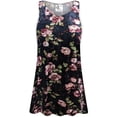 thumbnail image 1 of Plus size 0x Womens Sleeveless Rose Dream Ice Velvet Designer Print Tunic Tops Casual Loose Fitting Flowy Shirts Blouses, 1 of 4
