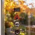 thumbnail image 5 of Beautynvta Happy Wooden Door Hanging Sign, Pumpkin Skull Black Cat Tiered Wall Plaque, Hanging Ornament for Front Door Porch Indoor Fall Party Decor, 5 of 5
