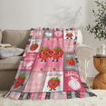 thumbnail image 5 of Strawberry Blanket Strawberry Throw Blanket Fruit Soft Cozy Fleece Fuzzy Stuffed Plush Flannel Gifts for Girls Women Boys Kids Adults 40''''x50'''', 5 of 8