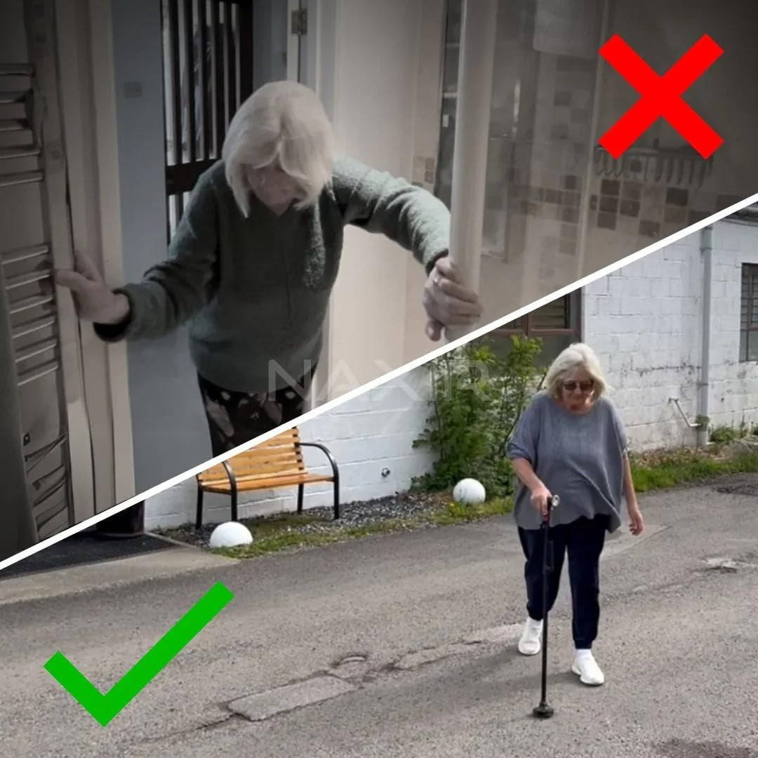 Naxir Stand Secure Walking Cane, Naxir Stand Secure Walking Cane Seniors, Orthopedic Canes for Men & Women, Canes for Seniors Balance