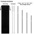 thumbnail image 5 of Reusable Stainless Steel Drinking Straws 20 Pcs Straight Straws and 20 Pcs Bent Straws, 5 of 5