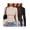 Black+beige+brown, variant on Zeagoo Women Fall Clothes 3 Pack Long Sleeve Shirts Slim Fit Mock Neck Tops