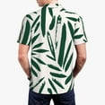 thumbnail image 3 of Balery Palm Branch With Leaves Printed Men’s Short Sleeve Polo Shirt, Midweight Men's Shirt,Golf Polo shirts -Medium, 3 of 8