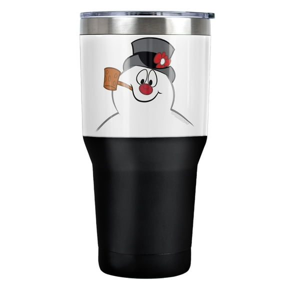 Frosty The Snowman Frosty Face Stainless Steel Tumbler 30 oz Coffee Travel Cup, Vacuum Insulated & Double Wall with Leakproof Sliding Lid