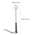thumbnail image 3 of 2pcs Black Drum Mallets with Metal Handle Wool Felt Head for Music Playing Percussion Instrument Accessory, 3 of 8
