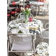 thumbnail image 5 of Outdoor Tablecloths with Umbrella Hole & Zipper, Cartoon Tractor Round Tablecloths 60 Inch, Cute Digger Shovel Truck Country Car Waterproof Table Cloth, Patio/Pool/Picnic Table Covers, 5 of 8