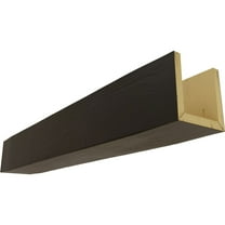 Ekena Millwork 12"W x 10"H x 20'L 3-Sided (U-beam) Sandblasted Endurathane Faux Wood Ceiling Beam, Natural Ash