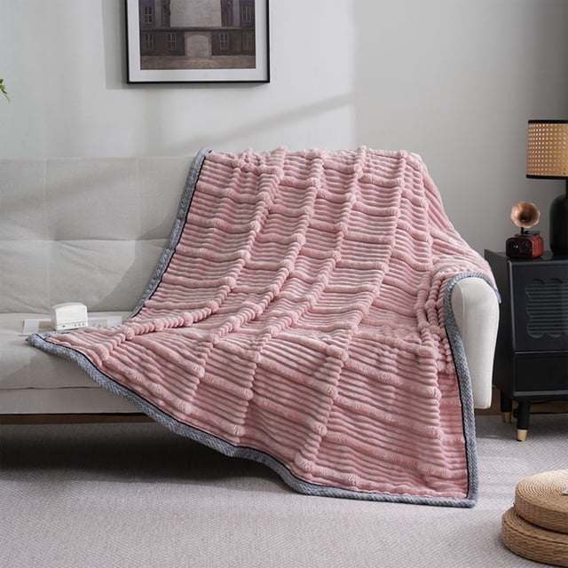 Solid Color Heavy Fleece Blanket Multifunctional Blanket Sofa Cover Blanket