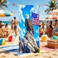 thumbnail image 5 of Cififendec 250th Anniversary Oversized Beach Towel, 63"×31.99", Patriotic Lightweight Microfiber Super Absorbent Quick Dry Bath Towel for Independence Day Beach Trips, 5 of 5