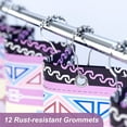 thumbnail image 6 of Shower Curtain, Purple Boho Cloth Shower Curtain Sets with 12 Shower Curtain Hooks, Colorful Floral Farmhouse Fabric Shower Curtain, Washable Cute Bathroom Shower Curtains, 72x72 Inches, 6 of 6