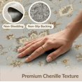 thumbnail image 6 of ODIKA 2'x3' Washable Samll Area Rug Non-Slip, Low Pile Light Blue Floral Medallion Design Elegant Botanical Motif with Ornate Borders for Entryway, Kitchen, Laundry Room, 6 of 7