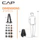 thumbnail image 5 of Juego de mancuernas CAP de 68 kg, recubiertas, de 12 lados, con rack, 5 of 8