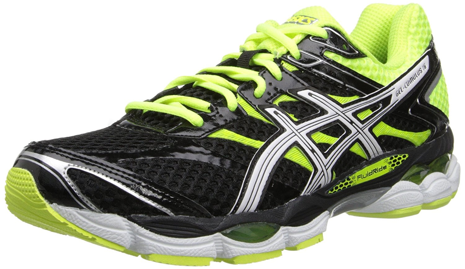 Bezighouden kubiek NieuwZeeland ASICS Men's Gel-Cumulus 16 Running Shoe,Black/White/Flash Yellow,6 M US -  Walmart.com