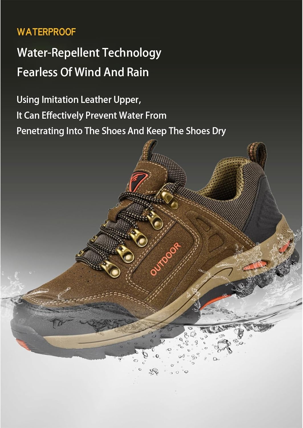 Orthopedic Shoes, Men's Breathable Lightweight Orthopedic Walking Shoes Hiking Shoes Outdoor Non Slip Hiking Trekking Shoes