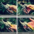 thumbnail image 5 of 8" Durable Professional Ratchet Garden Pruning Shears - 3-Stage Anvil Design for 5X More Cutting Power, Ideal for Weak Hands, 5 of 5