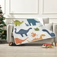 thumbnail image 7 of Yayeee Throw Blanket for Couch Soft Warm 50" x 60" Sofa Chair Bed Decoration, Dinosaur Pattern, 7 of 7