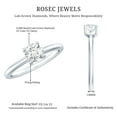 thumbnail image 5 of Rosec Jewels Certified Lab Grown 1 Ct Diamond Engagement Ring, EF-VS Quality, 10K White Gold, US 3.50, 5 of 8