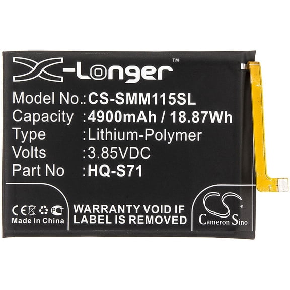 4900mAh HQ-S71 GH81-18734A Battery for Samsung SM-M115 Galaxy M11 SM-M115F/SM Galaxy M11 2020 SM-M115F M-M115F/DS SM-M115F/DSN