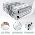 thumbnail image 4 of Twin XL Quilt Set 68''x98'', Grey Striped Lightweight Bedspread Coverlet Set with 2 Pillow Shams, Modern Geometric Abstract Art Contemporary Breathable All Season Quilt Bedding for Dorm/Guest Room, 4 of 9