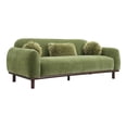 thumbnail image 3 of Furniture of America Ellita Mid-Century Modern Chenille OEKO-TEX Certified Sofa with Faux Fur Pillows, Olive Green, 3 of 14