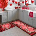 thumbnail image 3 of Buffalo Plaid Valentine's Day Kitchen Rugs and Mats Set of 2,Love Heart Decorative Non-Slip Rugs Seasonal Holiday Wedding Party Profile Floor Mat for Home Kitchen, 3 of 7