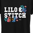 thumbnail image 3 of Lilo & Stitch - Collegiate Flowers - Women's Short Sleeve Graphic T-Shirt, 3 of 5